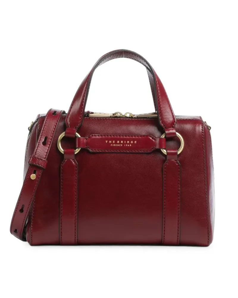 The Bridge Große Laura Tote Bag aus Leder - Rot Rot