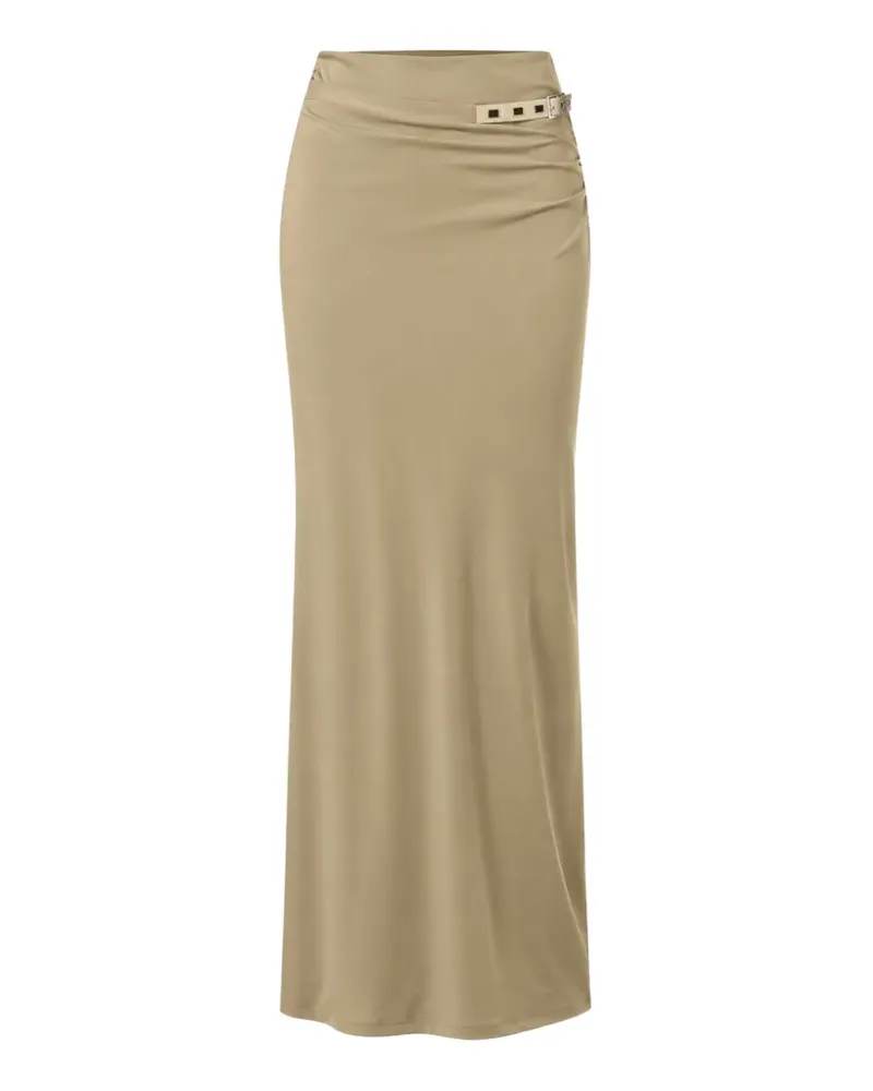 Paris Georgia Everyday buckled draped maxi skirt - Nude Nude