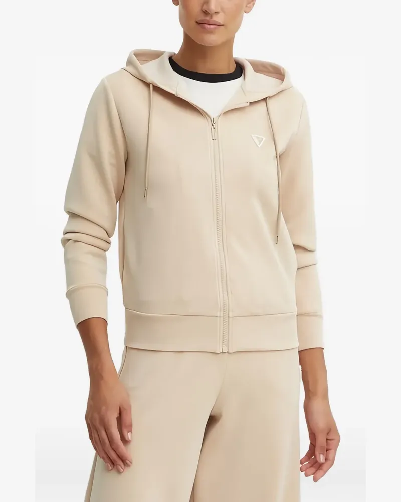 Guess hooded zip-up top - Nude Nude