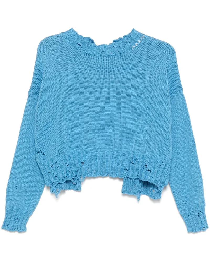 Marni Pullover mit Distressed-Effekt - Blau Blau