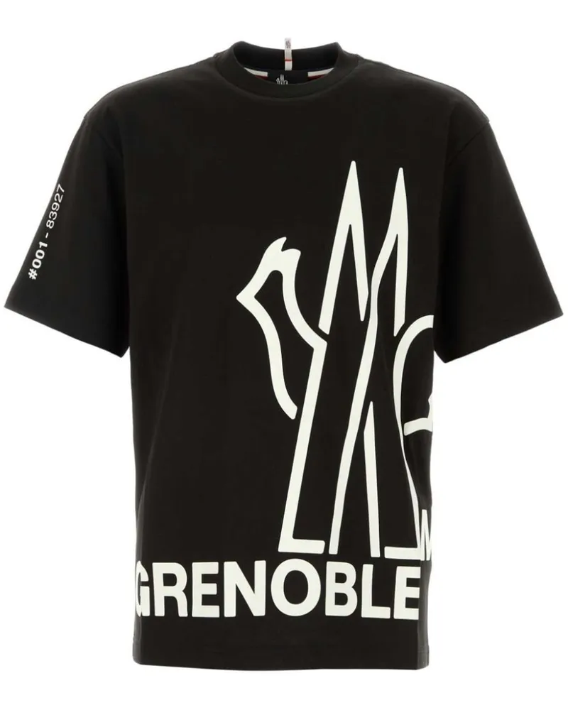 Moncler T-Shirt mit Logo-Print - Schwarz Schwarz