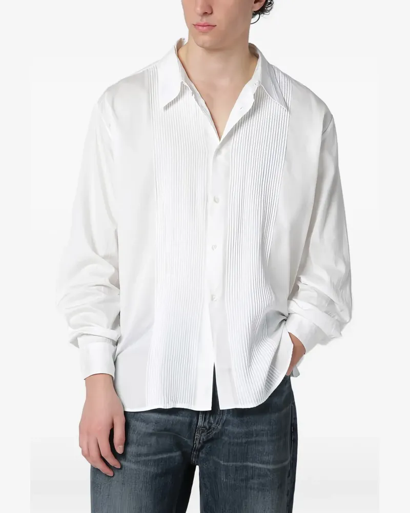 Our Legacy Hemd mit Falten - Weiß Weiß