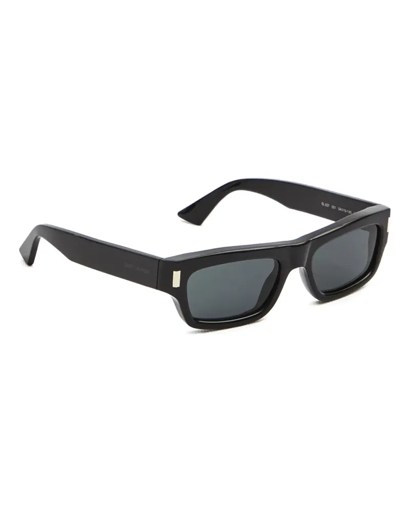 Saint Laurent Sonnenbrille mit eckigem Gestell - Schwarz Schwarz