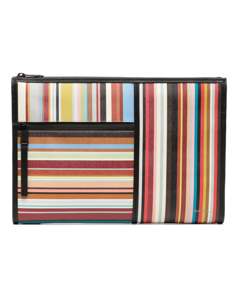 Paul Smith Gestreifte Clutch Mehrfarbig