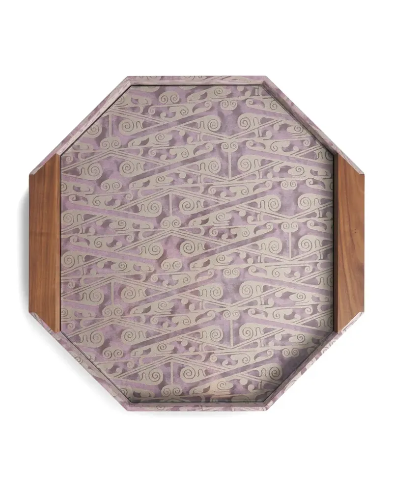 L’OBJET Achteckiges Fortuny Tablett 47cm - Violett Violett