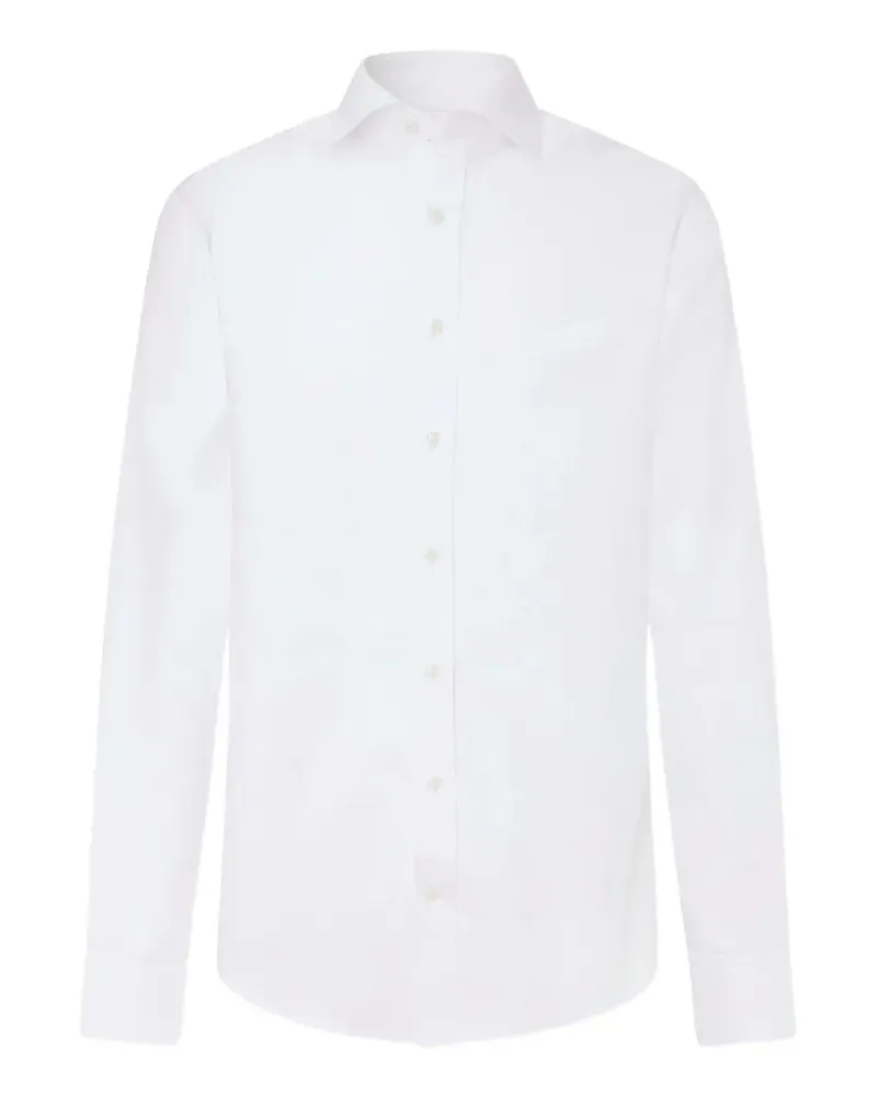 Hackett Knightsbridge Oxford-Hemd mit Cutaway-Kragen - Weiß Weiß