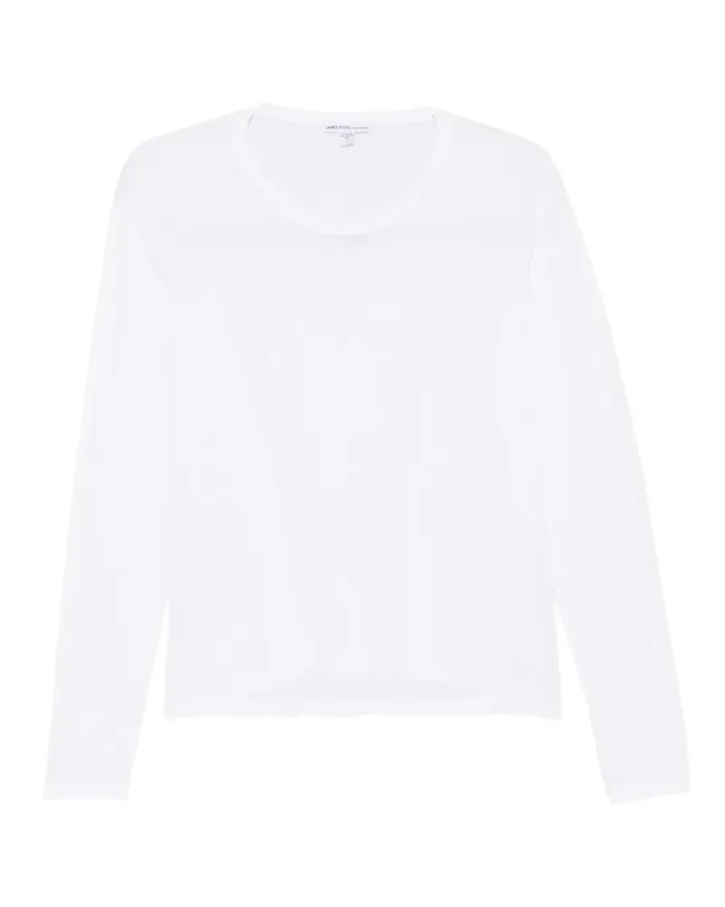 James Perse Klassisches Langarmshirt - Weiß Weiß