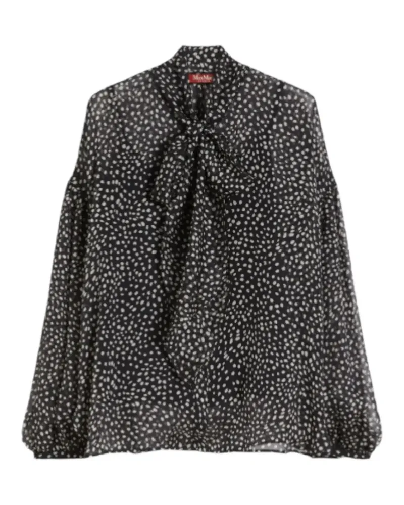 Max Mara polka-dot silk blouse - Schwarz Schwarz