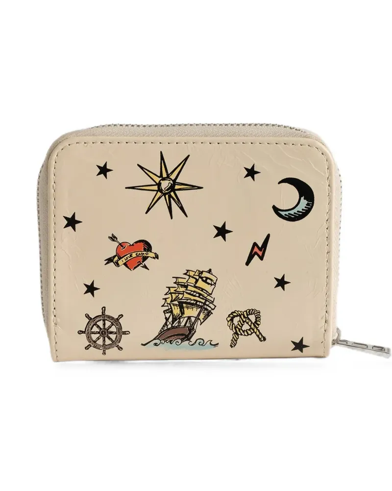 Zadig & Voltaire mini ZV Tattoo wallet - Nude Nude