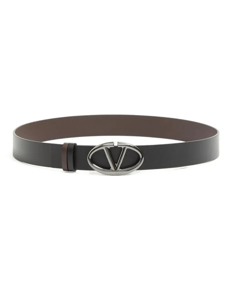 Valentino Garavani Vlogo The Bold Edition wendbarer Kettengürtel aus Kalbsleder 35mm - Schwarz Schwarz