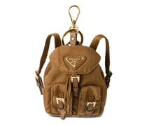 Mini Icon Re-Nylon Taschenanhänger - Braun