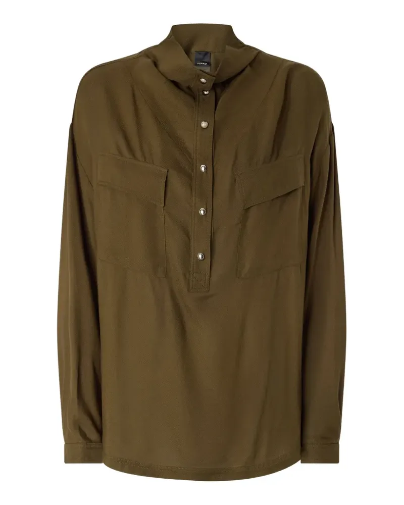 Pinko Bluse mit Taschen und Knöpfen - Grün Grün