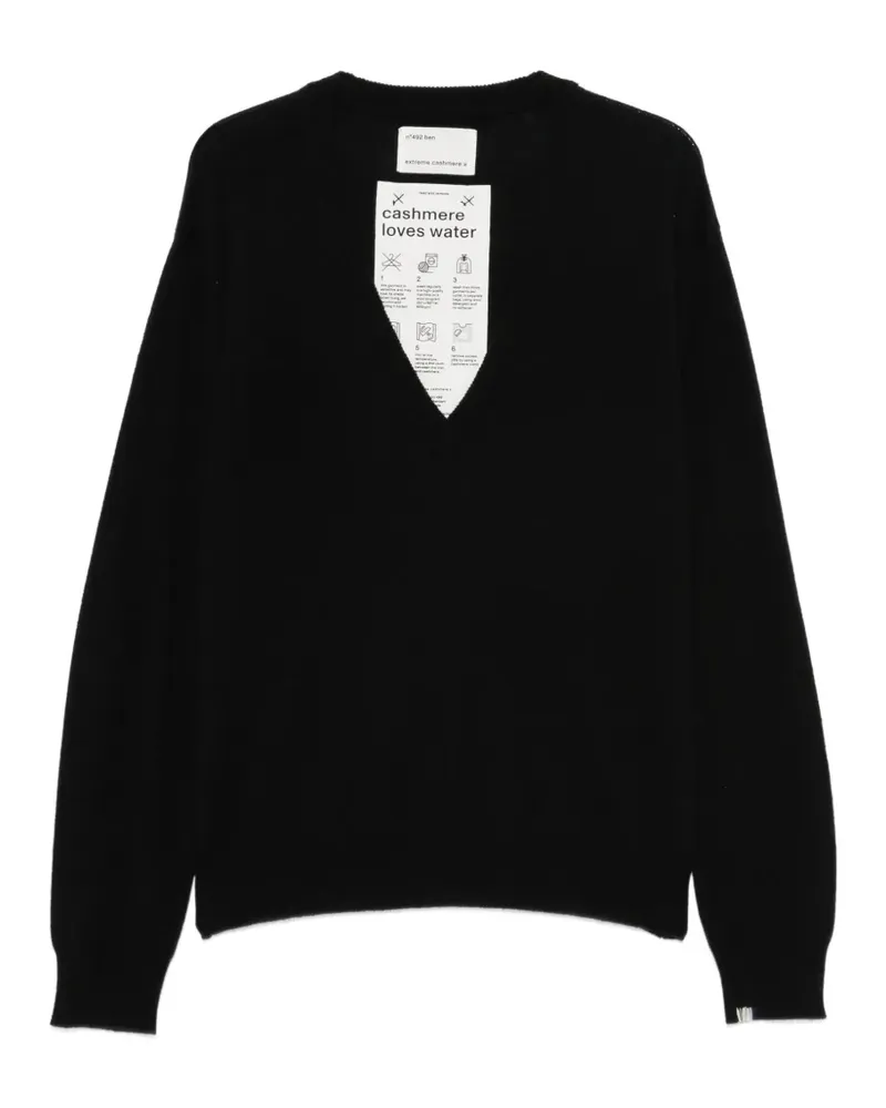 extreme cashmere Ben Pullover mit V-Ausschnitt - Schwarz Schwarz