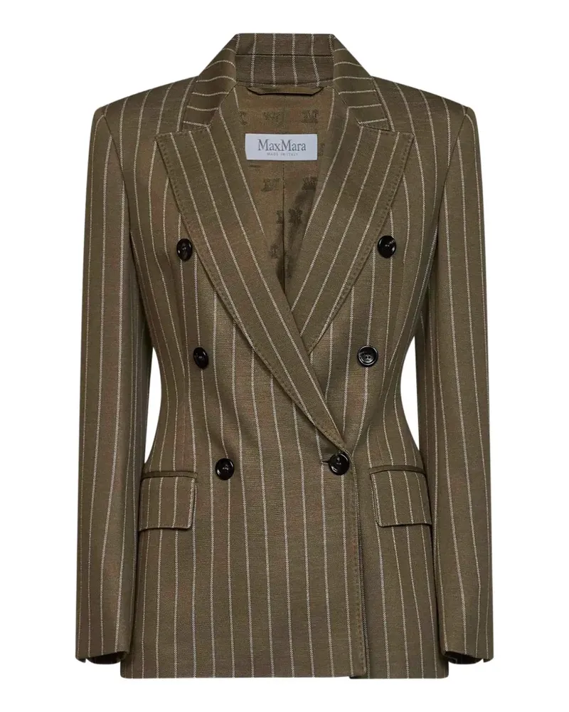 Max Mara Balta double-breasted pinstripe blazer - Grün Grün