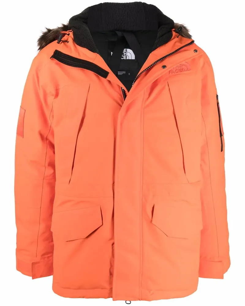 The North Face Daunenmantel mit Faux Fur - Orange Orange