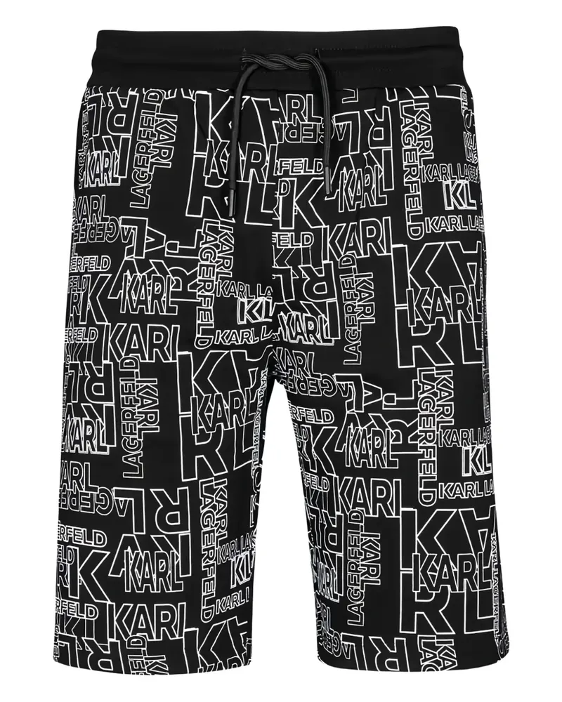 Karl Lagerfeld Joggingshorts mit Logo - Schwarz Schwarz