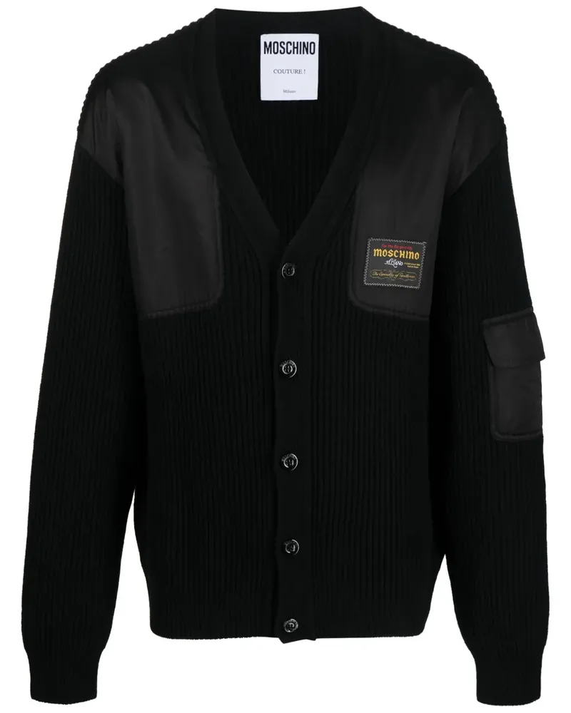 Moschino Cardigan mit V-Ausschnitt - Schwarz Schwarz