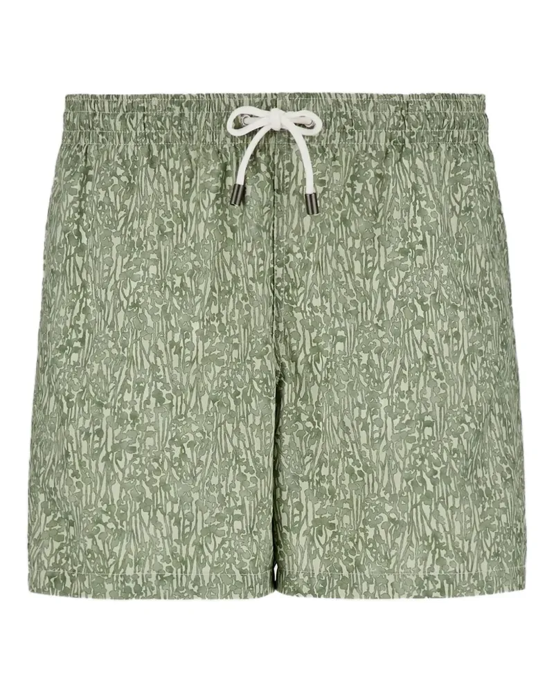 Canali Badeshorts mit Print - Grün Grün