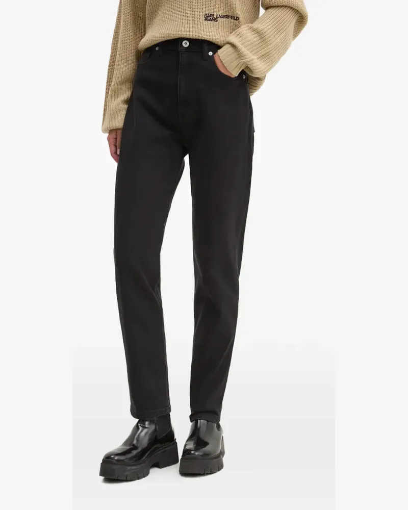 HUGO BOSS Blue Jeans mit Logo-Patch - Schwarz Schwarz