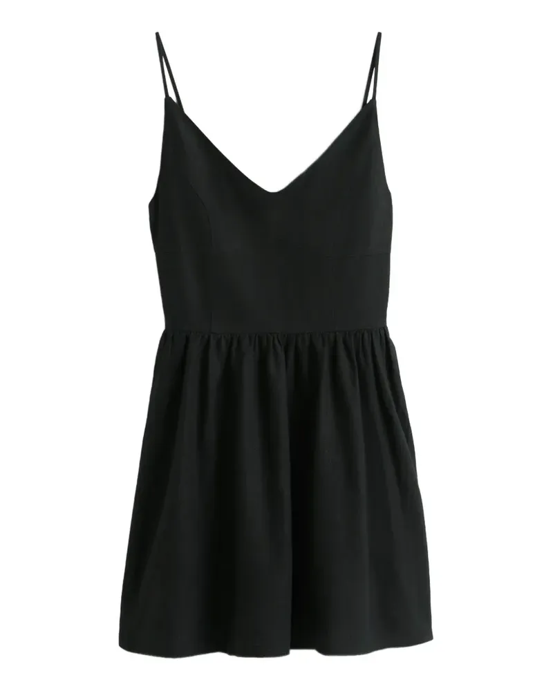 Tommy Hilfiger smocked-back flared mini dress - Schwarz Schwarz