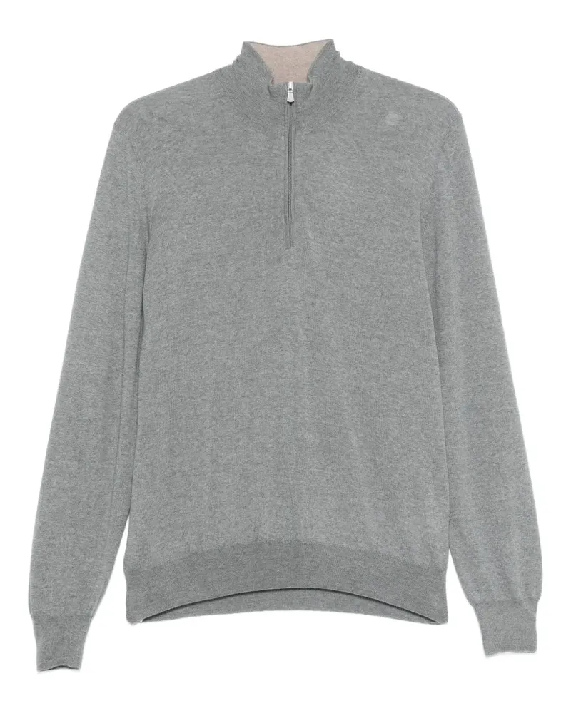 Gran Sasso Pullover mit Reißverschluss - Grau Grau