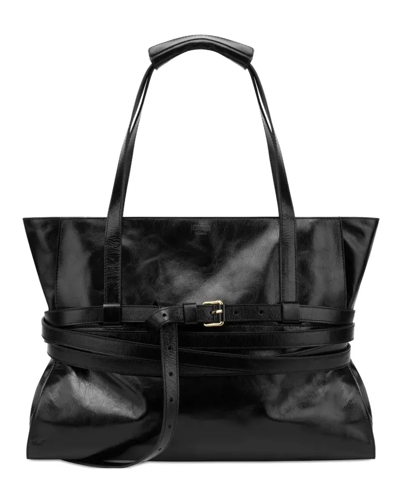 Moschino Schultertasche aus Leder - Schwarz Schwarz