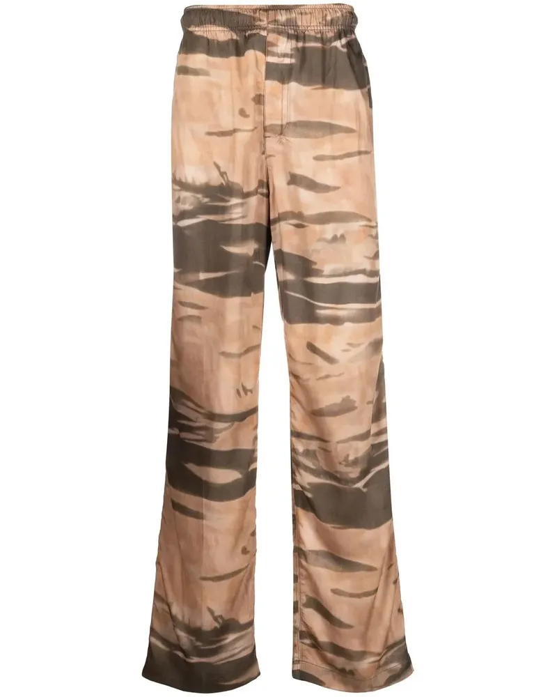Diesel Weite Hose mit Camouflage-Print - Grün Grün