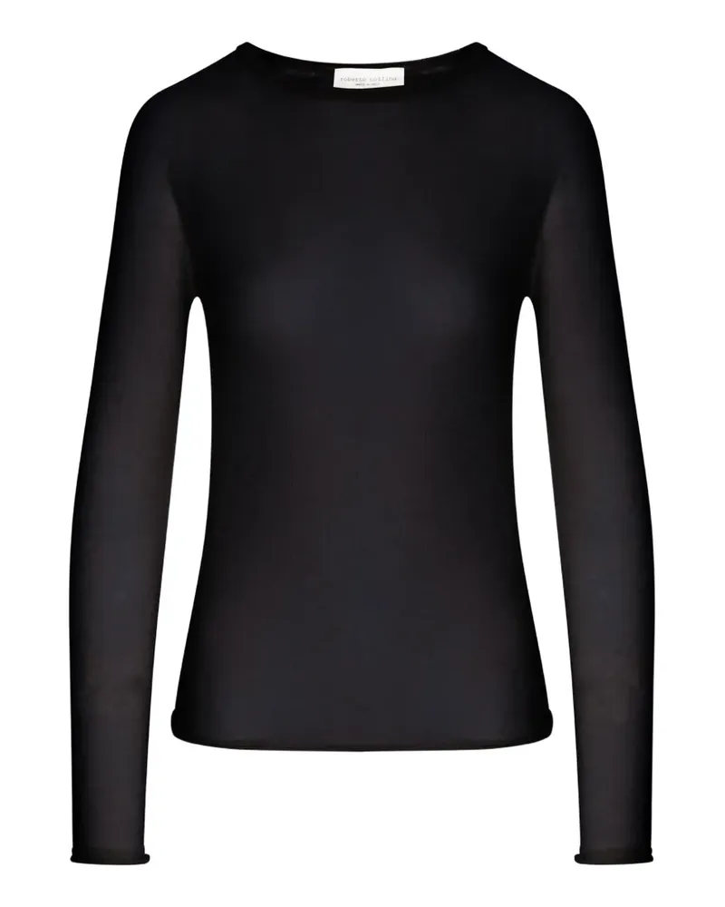 Roberto Collina Fein gestrickter Pullover - Schwarz Schwarz