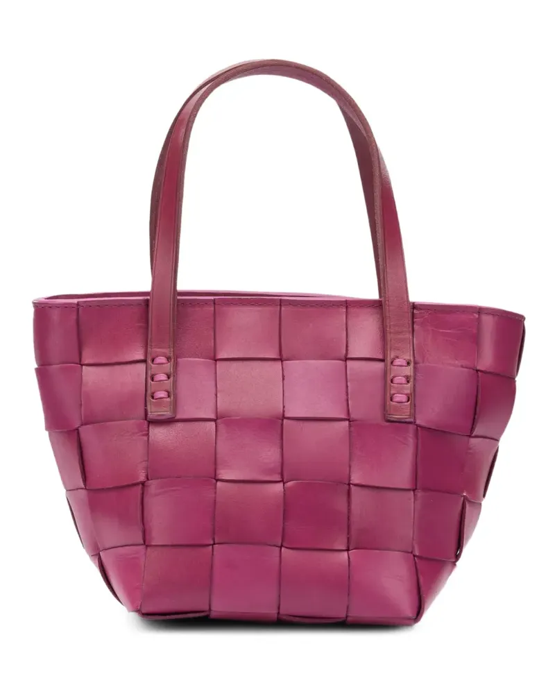 Dragon Diffusion woven leather tote bag - Rosa Rosa