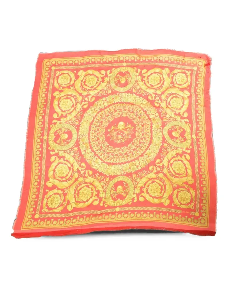 Versace Barocco-print silk scarf - Rot Rot