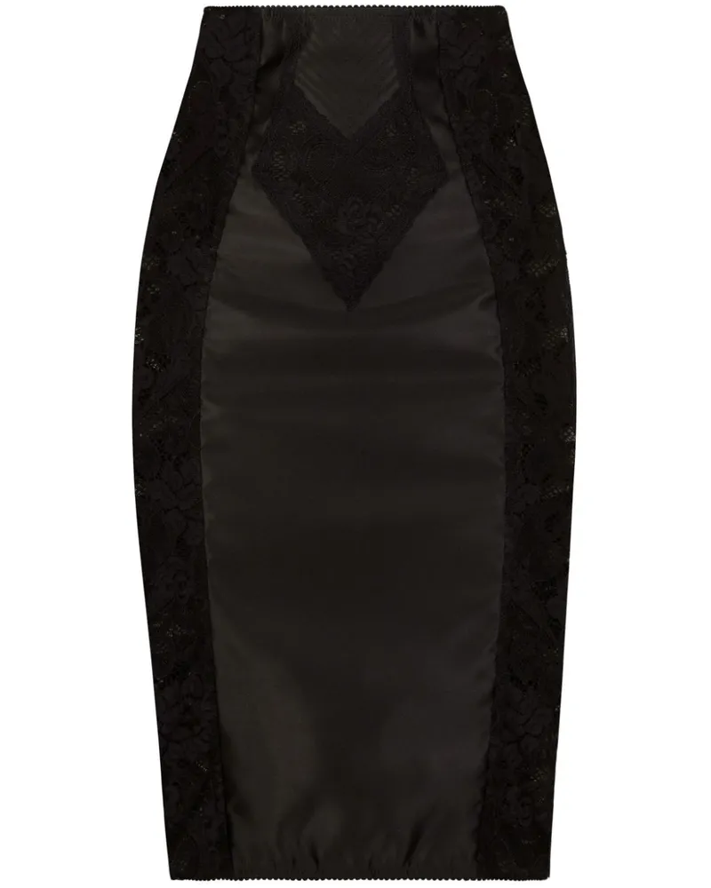 Dolce & Gabbana Spitzenrock im Korsett-Stil - Schwarz Schwarz