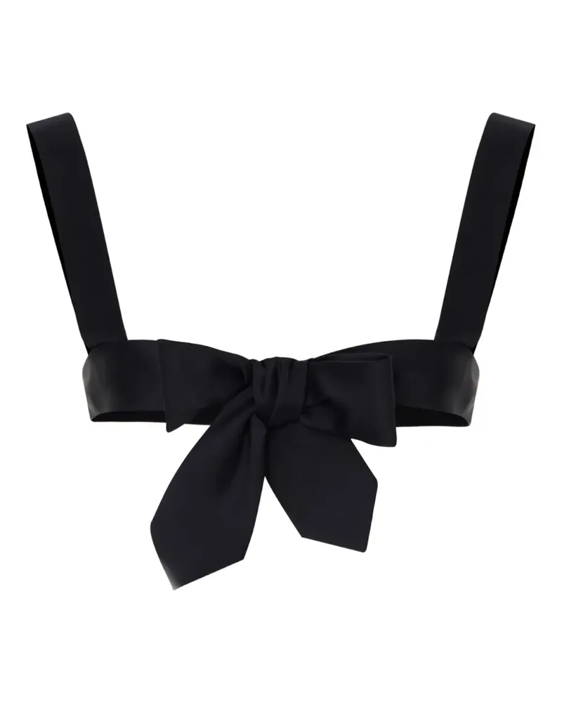 Elisabetta Franchi Oberteil mit Schleife - Schwarz Schwarz