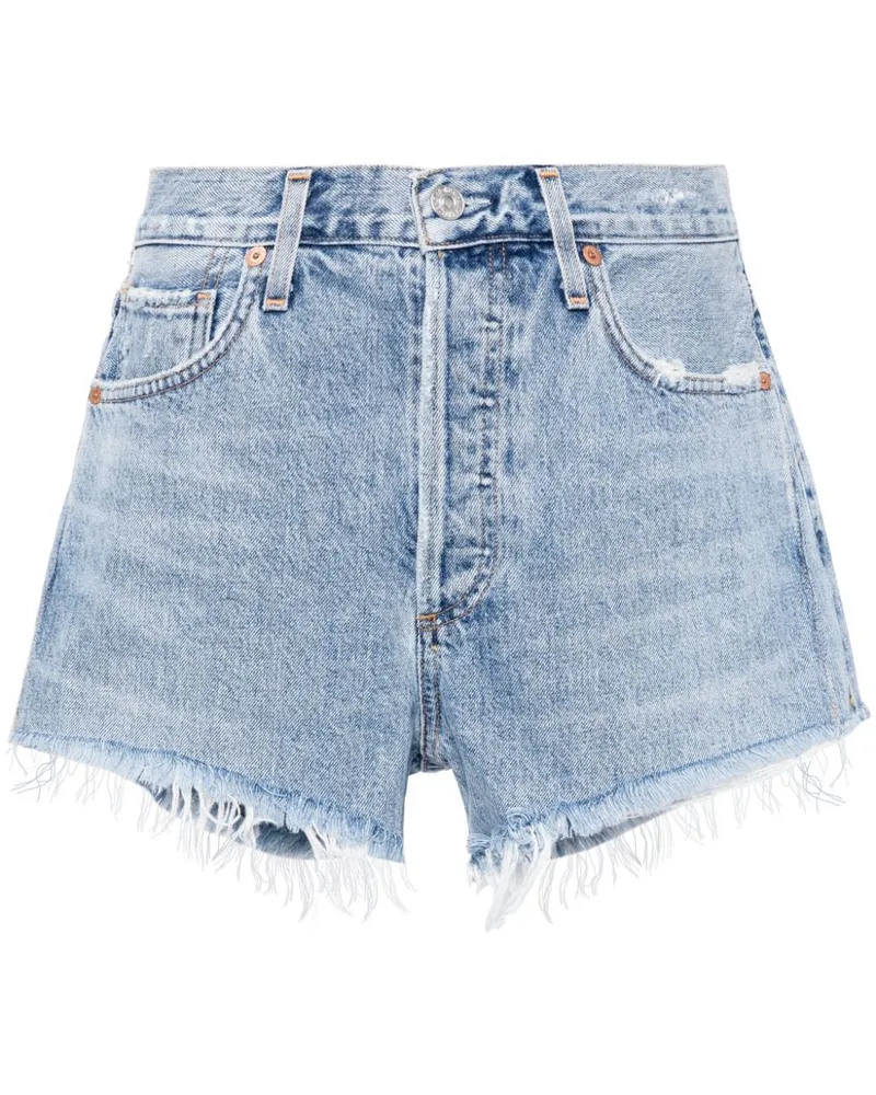 Citizens of humanity Ausgefranste Corey Jeans-Shorts Blau