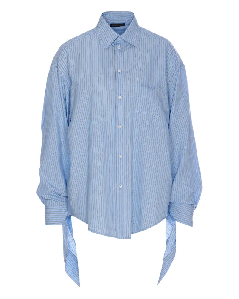 Balenciaga Hemd aus Popeline - Blau Blau