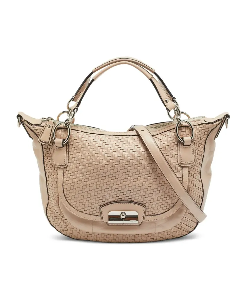 Coach Kristin woven leather satchel bag - Rosa Rosa
