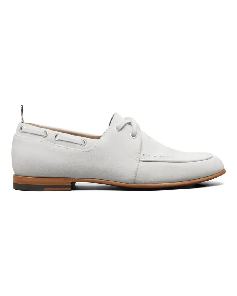 Thom Browne Loafer aus Wildleder mit Budapestermuster - Weiß Weiß