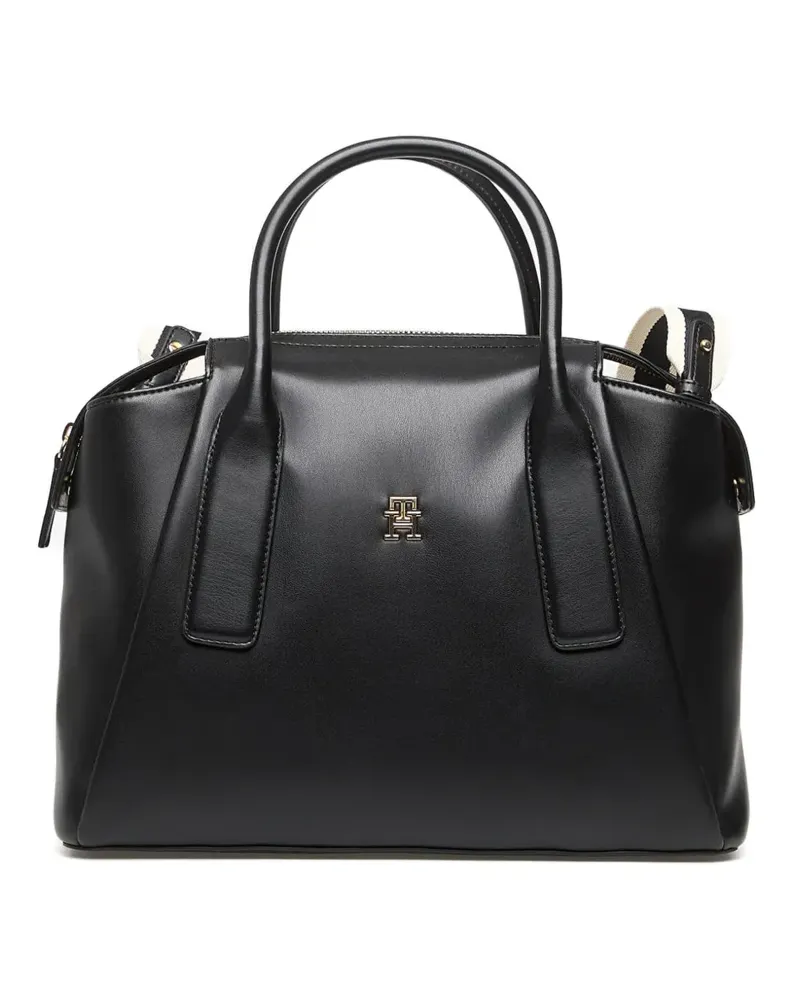 Tommy Hilfiger logo-plaque tote bag - Schwarz Schwarz