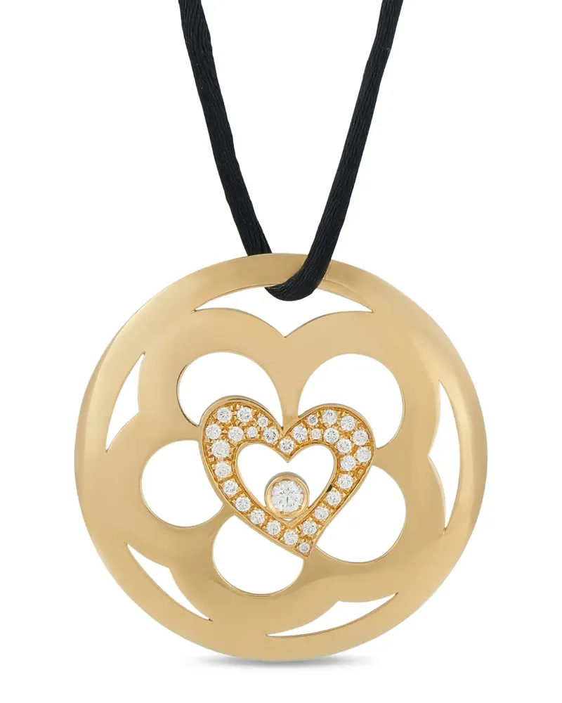 Escada diamond heart pendant necklace - Gold Gold