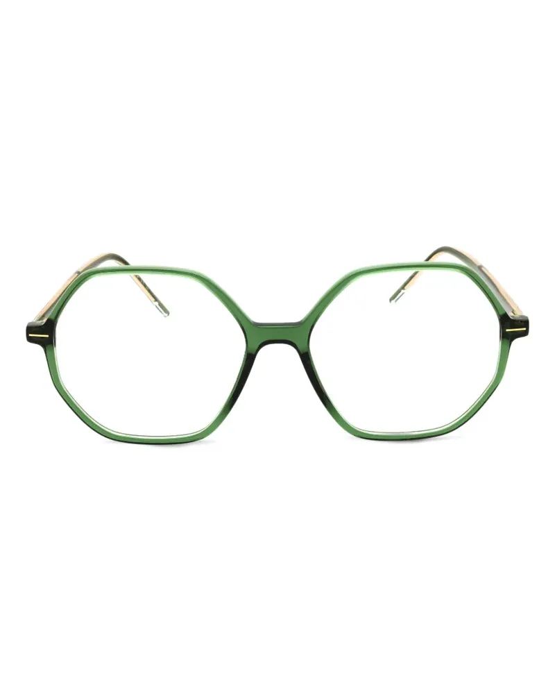 HUGO BOSS Brille mit geometrischem Gestell - Gold Gold