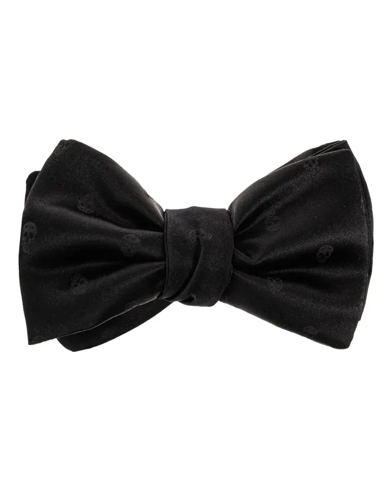 Alexander McQueen Krawatte mit Totenkopfmuster - Schwarz Schwarz