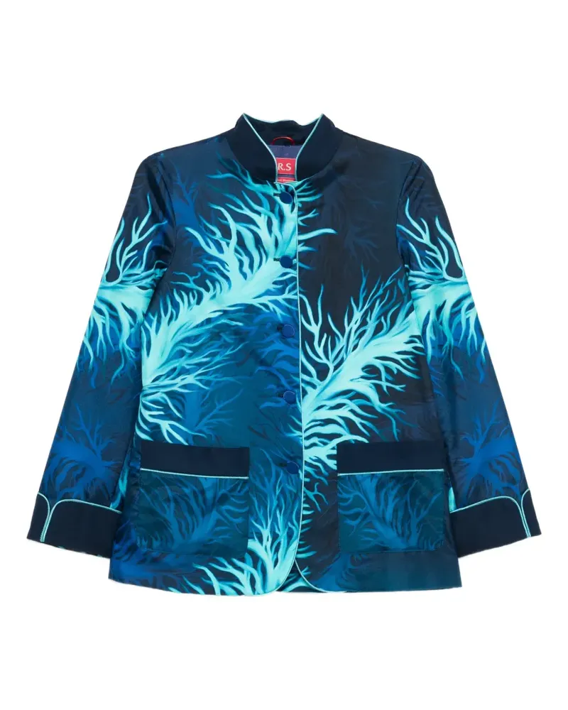 For Restless Sleepers Jacke mit Print - Blau Blau