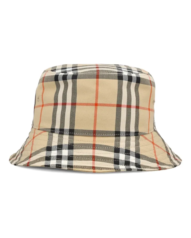 Burberry Karierter Fischerhut - Nude Nude