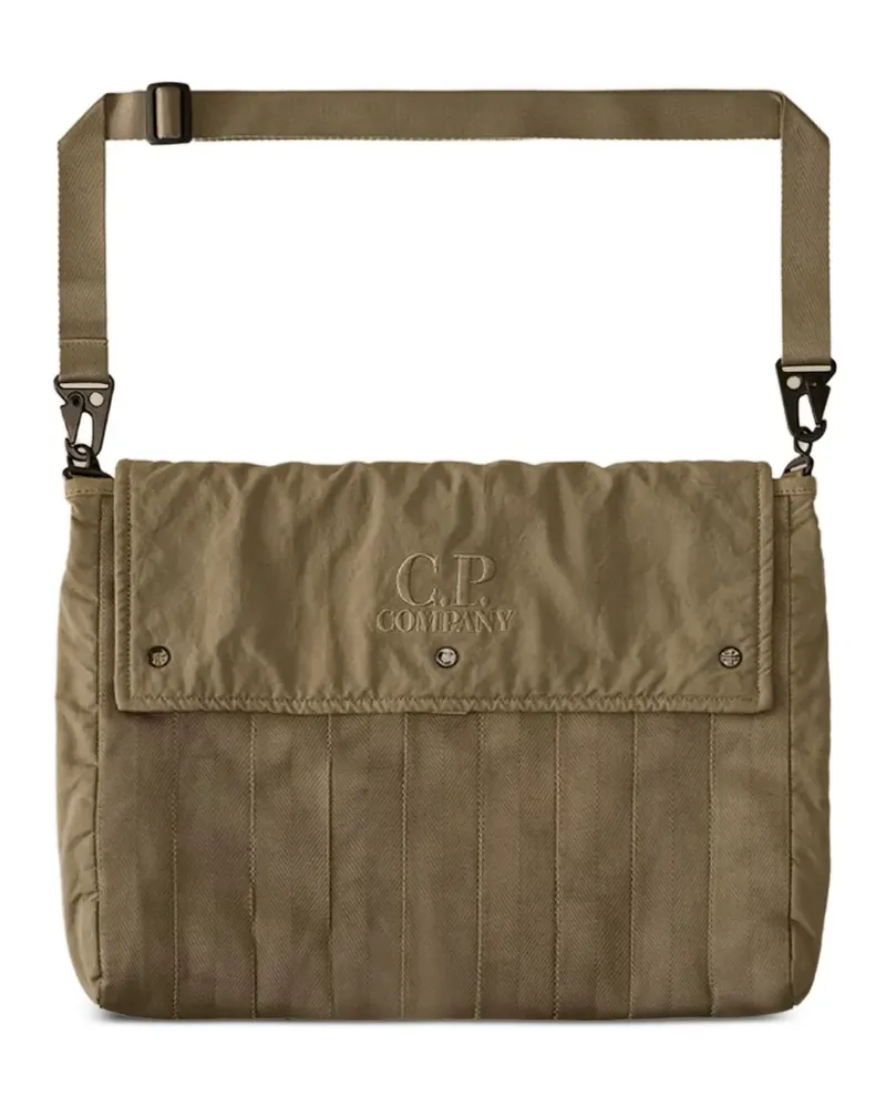 C.P. Company Schultertasche mit Fischgrätenmuster - Grau Grau