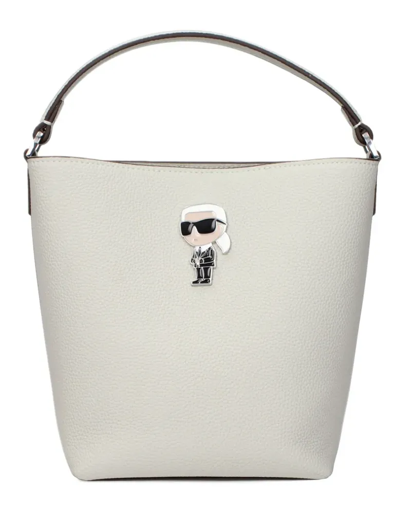 Karl Lagerfeld Beuteltasche mit Logo-Schild - Grau Grau