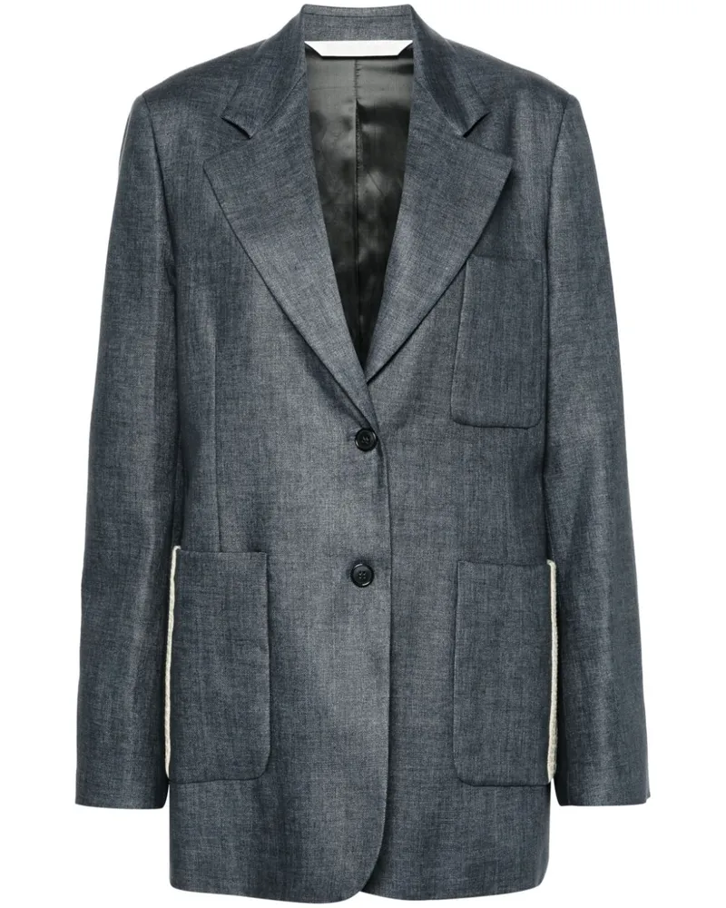 Palm Angels Einreihiges Sakko aus Leinen - Grau Grau