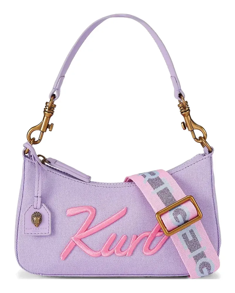 Kurt Geiger logo-embroidered cross body bag - Violett Violett