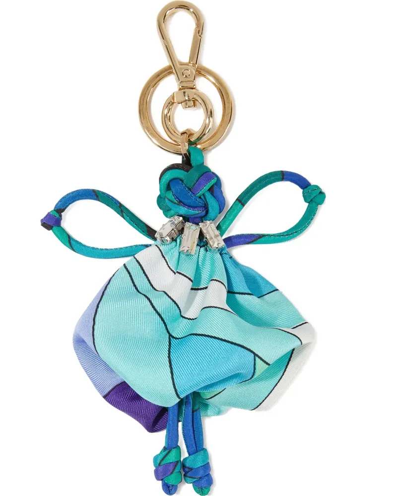 Emilio Pucci Seidenanhänger mit Iride-Print - Blau Blau