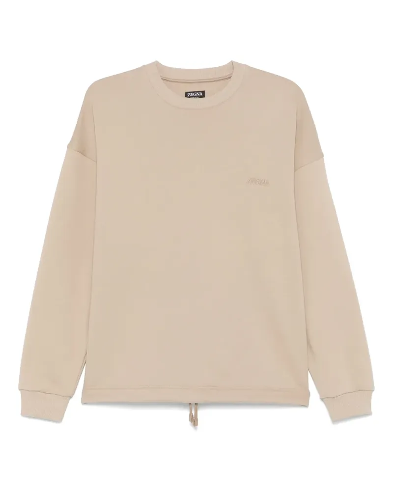 Ermenegildo Zegna Sweatshirt mit Logo-Stickerei - Nude Nude
