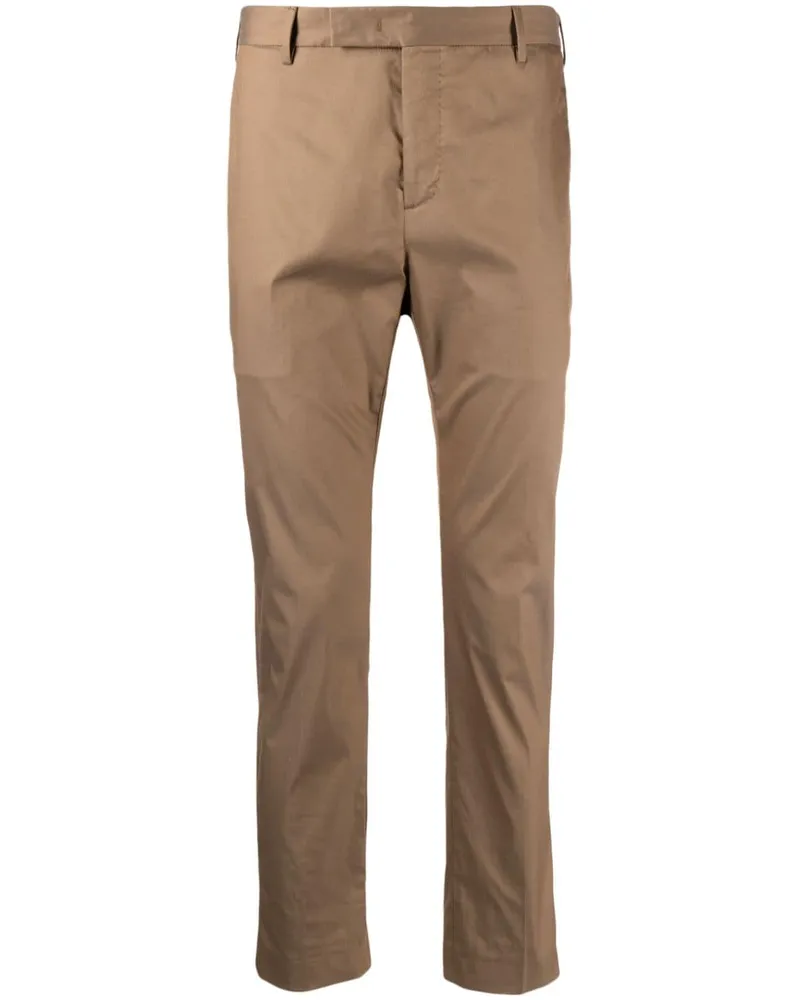 PT TORINO Schmale Cropped-Chino - Braun Braun
