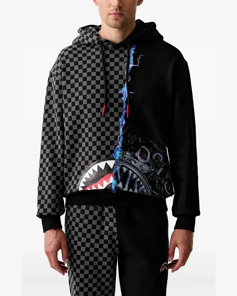 Sprayground Hoodie mit Schachbrett-Print - Schwarz Schwarz